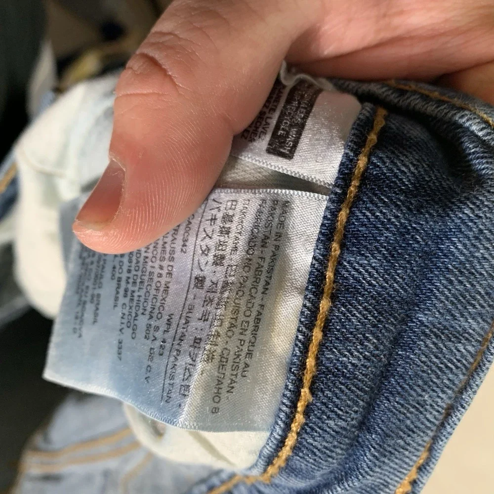 Levis‎ 511 Jeans Mens 38x32(38x28) Blue Denim Stretch Tapered Leg Mid Rise